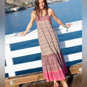 Natural Life Journey Boho Cotton Maxi Dress Large